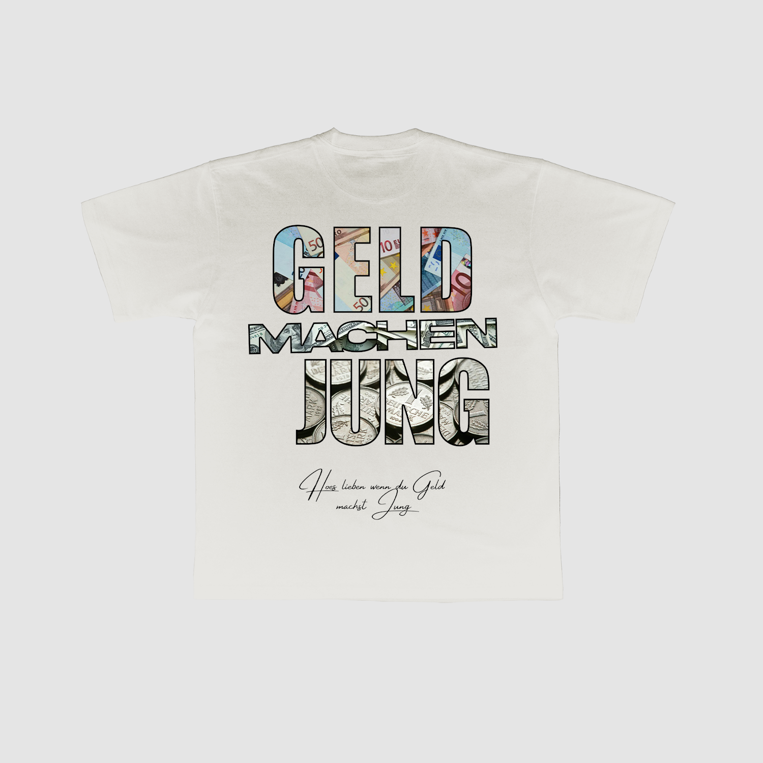 Geld machen Jung backprint